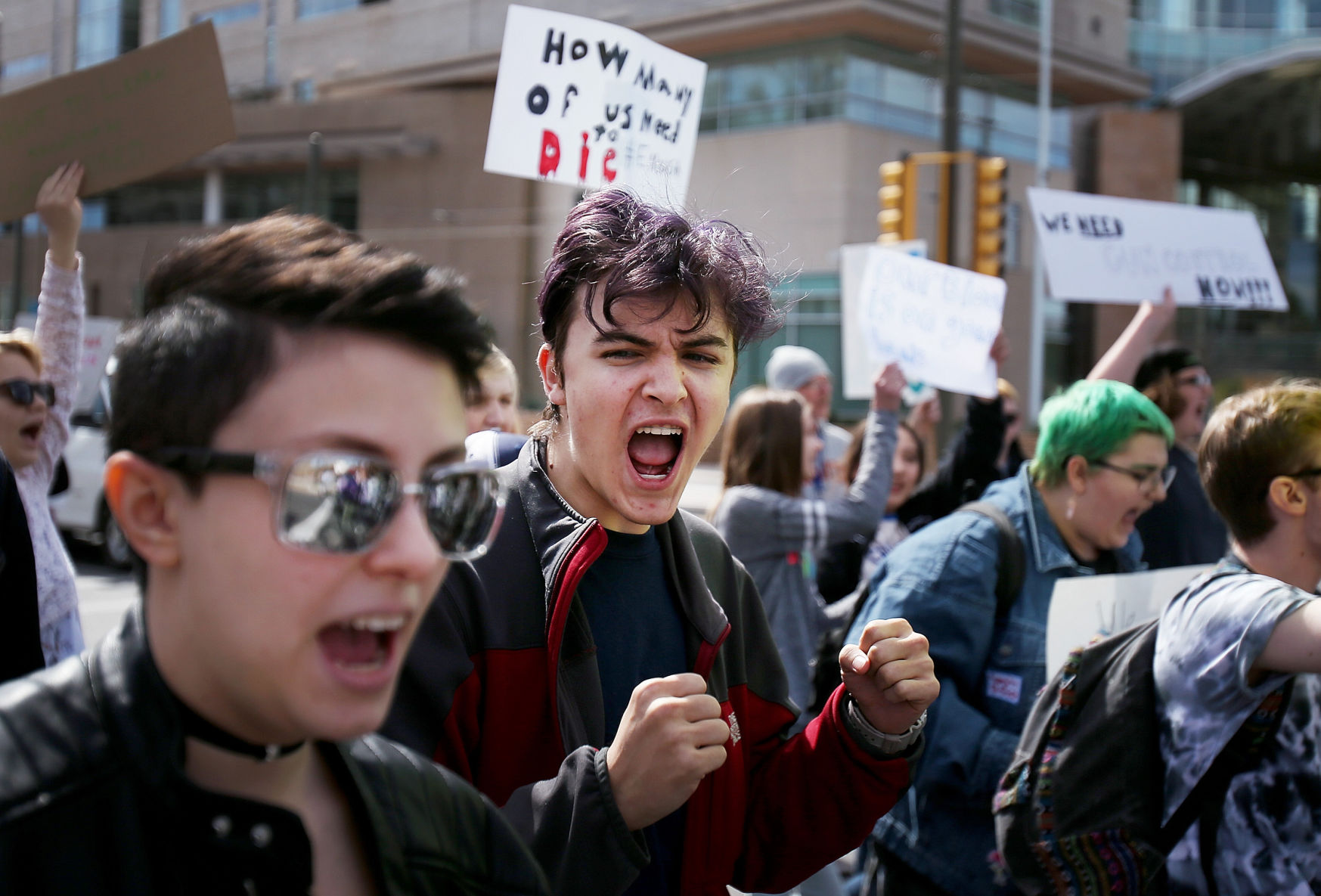 City High School students walkout in protest